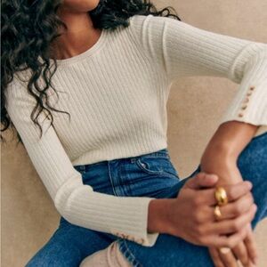 Sezane Dita Jumper - Ecru - size M